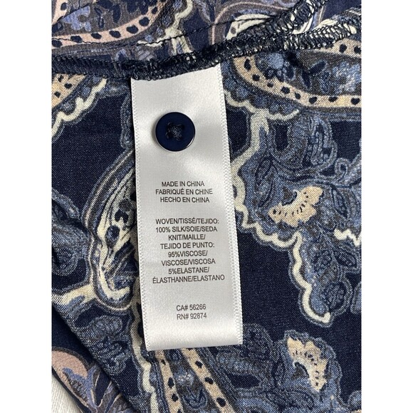 Splendid Alessandra Button Down Paisley Silk Shirt Sz M New - Picture 7 of 9